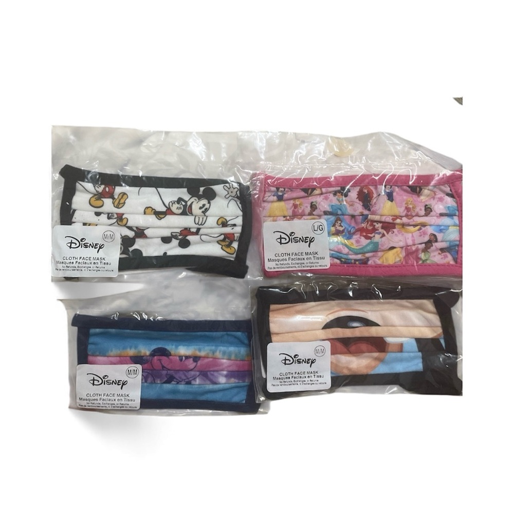 Disney Kids Face Masks - Mickey, Princess, Multicolor price for one piece